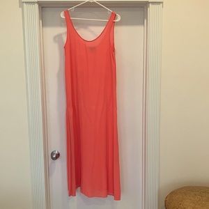 Coral silk Jcrew maxi dress